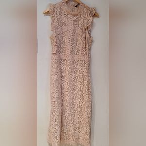 Zara dress, M size , blush / beige